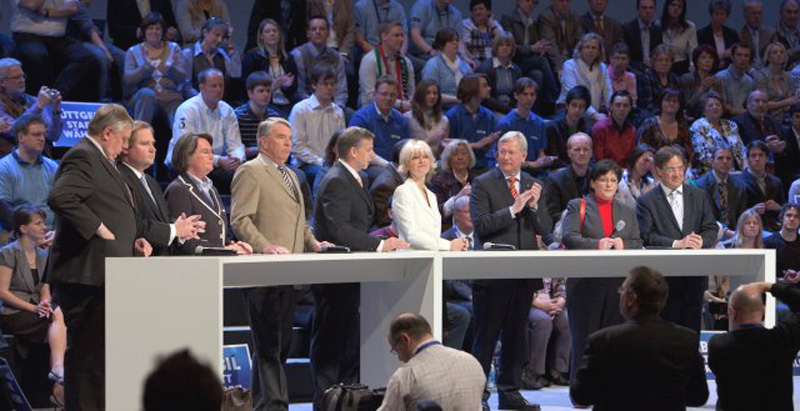 17.41.2010 - 10.04.2010, Wahlkampfauftakt Landtagswahl, Arena Oberhausen - 10.04.2010, Wahlkampfauftaktveranstaltung der CDU NRW in der Arena Oberhausen