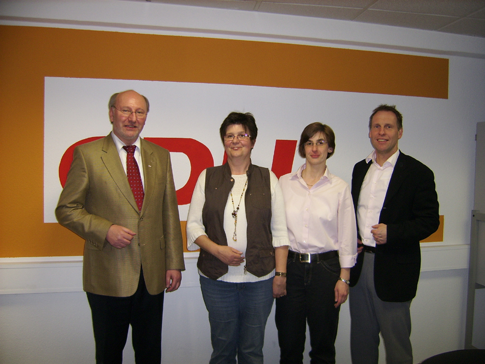 22.40.2009 - 04.04.2009, CDU-/KPV-Seminar - Manfred Burs, Helen Kramer, Petra Gehrke, Dirk Schröter (v.l.) - Rhetorikseminar der CDU / KPV Kreisverband Soest am 3. April 2009