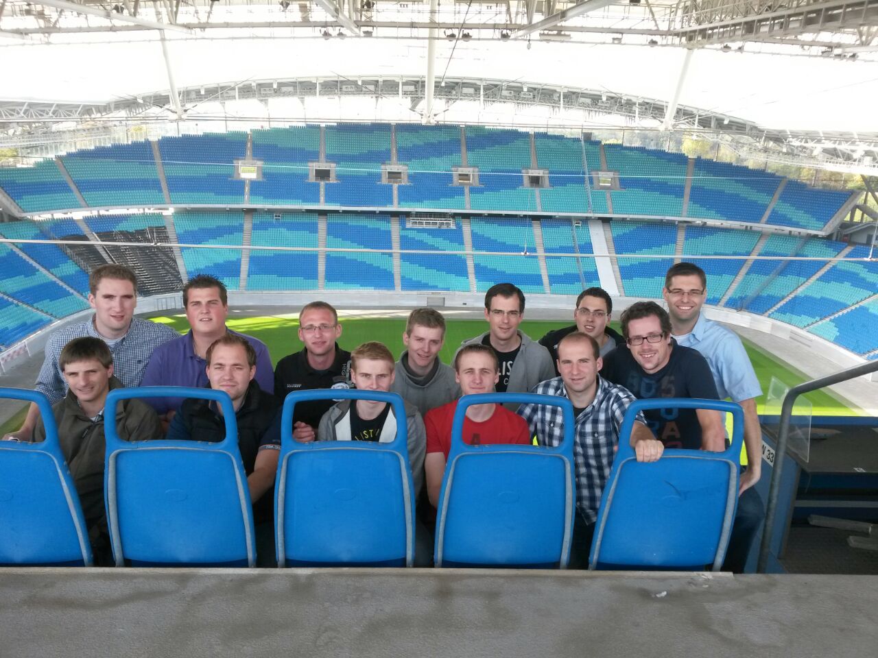 Die Junge Union im Leipziger WM-Stadion